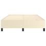Cream synthetic leather bed frame 140x190 cm by vidaXL, Beds and slatted bases - Ref: Foro24-3121043, Price: 109,89 €, Discou...
