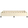 Cream synthetic leather bed frame 140x190 cm by vidaXL, Beds and slatted bases - Ref: Foro24-3121043, Price: 108,34 €, Discou...