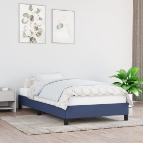 Blue fabric bed frame 90x190 cm by vidaXL, Beds and slatted bases - Ref: Foro24-346686, Price: 84,60 €, Discount: %