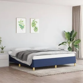 Blue fabric bed frame 160x200 cm by vidaXL, Beds and slatted bases - Ref: Foro24-347179, Price: 127,27 €, Discount: %