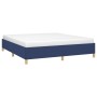 Estructura de cama de tela azul 160x200 cm de vidaXL, Camas y somieres - Ref: Foro24-347179, Precio: 129,26 €, Descuento: %