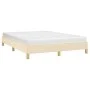 Cream fabric bed frame 140x190 cm by vidaXL, Beds and slatted bases - Ref: Foro24-346815, Price: 100,85 €, Discount: %