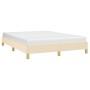 Estructura de cama de tela color crema 140x190 cm de vidaXL, Camas y somieres - Ref: Foro24-346815, Precio: 102,41 €, Descuen...