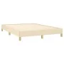 Cream fabric bed frame 140x190 cm by vidaXL, Beds and slatted bases - Ref: Foro24-346815, Price: 100,85 €, Discount: %
