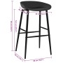 Taburetes de cocina 4 unidades negro