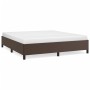Brown synthetic leather bed frame 180x200 cm by vidaXL, Beds and slatted bases - Ref: Foro24-347266, Price: 160,92 €, Discoun...