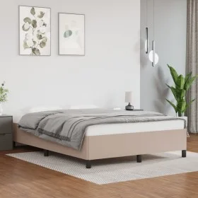 Bettgestell aus Cappuccino-Kunstleder, 140 x 190 cm von vidaXL, Betten und Lattenroste - Ref: Foro24-347250, Preis: 126,32 €,...