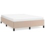 Cappuccino synthetic leather bed frame 140x190 cm by vidaXL, Beds and slatted bases - Ref: Foro24-347250, Price: 131,99 €, Di...