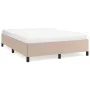 Cappuccino synthetic leather bed frame 140x190 cm by vidaXL, Beds and slatted bases - Ref: Foro24-347250, Price: 126,32 €, Di...