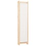 Biombo divisor de 4 paneles de tela color crema 160x170x4 cm