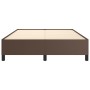 Estructura de cama de cuero sintético marrón 140x190 cm de vidaXL, Camas y somieres - Ref: Foro24-347248, Precio: 135,46 €, D...