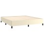 Cream synthetic leather bed frame 180x200 cm by vidaXL, Beds and slatted bases - Ref: Foro24-347265, Price: 133,55 €, Discoun...