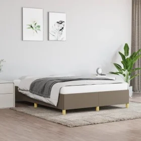 Taupe gray fabric bed frame 140x190 cm by vidaXL, Beds and slatted bases - Ref: Foro24-347161, Price: 133,22 €, Discount: %