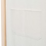 Biombo divisor de 4 paneles de tela color crema 160x170x4 cm