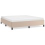 Estructura de cama de cuero sintético capuchino 160x200 cm de vidaXL, Camas y somieres - Ref: Foro24-347262, Precio: 134,19 €...