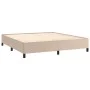 Cappuccino synthetic leather bed frame 160x200 cm by vidaXL, Beds and slatted bases - Ref: Foro24-347262, Price: 132,13 €, Di...