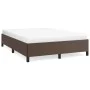 Brown synthetic leather bed frame 140x200 cm by vidaXL, Beds and slatted bases - Ref: Foro24-347254, Price: 119,91 €, Discoun...