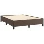 Brown synthetic leather bed frame 140x200 cm by vidaXL, Beds and slatted bases - Ref: Foro24-347254, Price: 119,91 €, Discoun...