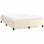 Cream synthetic leather bed frame 140x190 cm by vidaXL, Beds and slatted bases - Ref: Foro24-347247, Price: 108,34 €, Discoun...