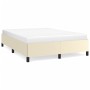 Estructura de cama de cuero sintético color crema 140x190 cm de vidaXL, Camas y somieres - Ref: Foro24-347247, Precio: 109,89...
