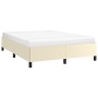 Estructura de cama de cuero sintético color crema 140x190 cm de vidaXL, Camas y somieres - Ref: Foro24-347247, Precio: 109,89...