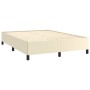 Estructura de cama de cuero sintético color crema 140x190 cm de vidaXL, Camas y somieres - Ref: Foro24-347247, Precio: 109,89...