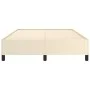 Cream synthetic leather bed frame 140x190 cm by vidaXL, Beds and slatted bases - Ref: Foro24-347247, Price: 108,34 €, Discoun...