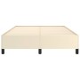 Estructura de cama de cuero sintético color crema 140x190 cm de vidaXL, Camas y somieres - Ref: Foro24-347247, Precio: 109,89...