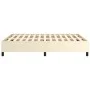 Cream synthetic leather bed frame 140x190 cm by vidaXL, Beds and slatted bases - Ref: Foro24-347247, Price: 108,34 €, Discoun...