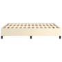 Estructura de cama de cuero sintético color crema 140x190 cm de vidaXL, Camas y somieres - Ref: Foro24-347247, Precio: 109,89...
