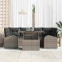 Conjunto de sofá de jardín Manual 7 pcs Gris 100 x 55 x 73 cm