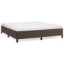 Estructura de cama de cuero sintético marrón 160x200 cm de vidaXL, Camas y somieres - Ref: Foro24-347260, Precio: 152,91 €