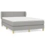 Box spring bed with light gray fabric mattress 140x190 cm by vidaXL, Beds and slatted bases - Ref: Foro24-3126637, Price: 479...