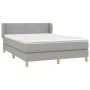Box spring bed with light gray fabric mattress 140x190 cm by vidaXL, Beds and slatted bases - Ref: Foro24-3126717, Price: 459...