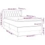 Box spring bed with cream fabric mattress 100x200 cm by vidaXL, Beds and slatted bases - Ref: Foro24-3127026, Price: 321,84 €...