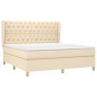 Boxspringbett mit cremefarbener Stoffmatratze 160x200 cm von vidaXL, Betten und Lattenroste - Ref: Foro24-3128778, Preis: 657...