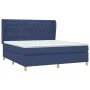 Box spring bed with blue fabric mattress 160x200 cm by vidaXL, Beds and slatted bases - Ref: Foro24-3128779, Price: 581,72 €,...