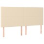 Box spring bed with cream fabric mattress 160x200 cm by vidaXL, Beds and slatted bases - Ref: Foro24-3128378, Price: 611,80 €...