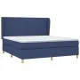 Box spring bed with blue fabric mattress 160x200 cm by vidaXL, Beds and slatted bases - Ref: Foro24-3128379, Price: 572,91 €,...