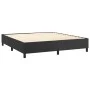 Box spring bed with black synthetic leather mattress 160x200 cm by vidaXL, Beds and slatted bases - Ref: Foro24-3129039, Pric...