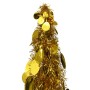 Árbol de Navidad artificial emergente dorado PET 120 cm