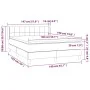 Box spring bed with light gray fabric mattress 140x190 cm by vidaXL, Beds and slatted bases - Ref: Foro24-3130265, Price: 465...
