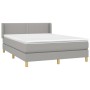 Boxspringbett mit hellgrauer Stoffmatratze 140x190 cm von vidaXL, Betten und Lattenroste - Ref: Foro24-3130185, Preis: 454,67...