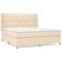 Boxspringbett mit cremefarbener Stoffmatratze 160x200 cm von vidaXL, Betten und Lattenroste - Ref: Foro24-3132246, Preis: 650...