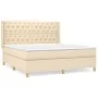 Boxspringbett mit cremefarbener Stoffmatratze 160x200 cm von vidaXL, Betten und Lattenroste - Ref: Foro24-3132246, Preis: 636...