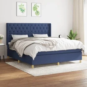 Boxspringbett mit blauer Stoffmatratze 160x200 cm von vidaXL, Betten und Lattenroste - Ref: Foro24-3132247, Preis: 575,69 €, ...