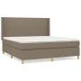 Box spring bed with taupe gray fabric mattress 160x200 cm by vidaXL, Beds and slatted bases - Ref: Foro24-3131845, Price: 634...