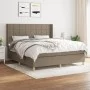 Box spring bed with taupe gray fabric mattress 160x200 cm by vidaXL, Beds and slatted bases - Ref: Foro24-3132005, Price: 593...