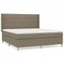 Box spring bed with taupe gray fabric mattress 160x200 cm by vidaXL, Beds and slatted bases - Ref: Foro24-3132005, Price: 593...