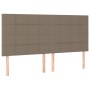 Box spring bed with taupe gray fabric mattress 160x200 cm by vidaXL, Beds and slatted bases - Ref: Foro24-3132005, Price: 583...
